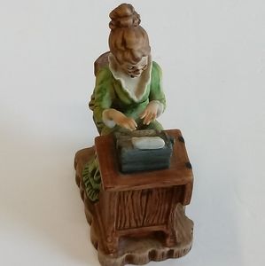 Geo. Z Lefton Rare Vintage Typing Lady Statue